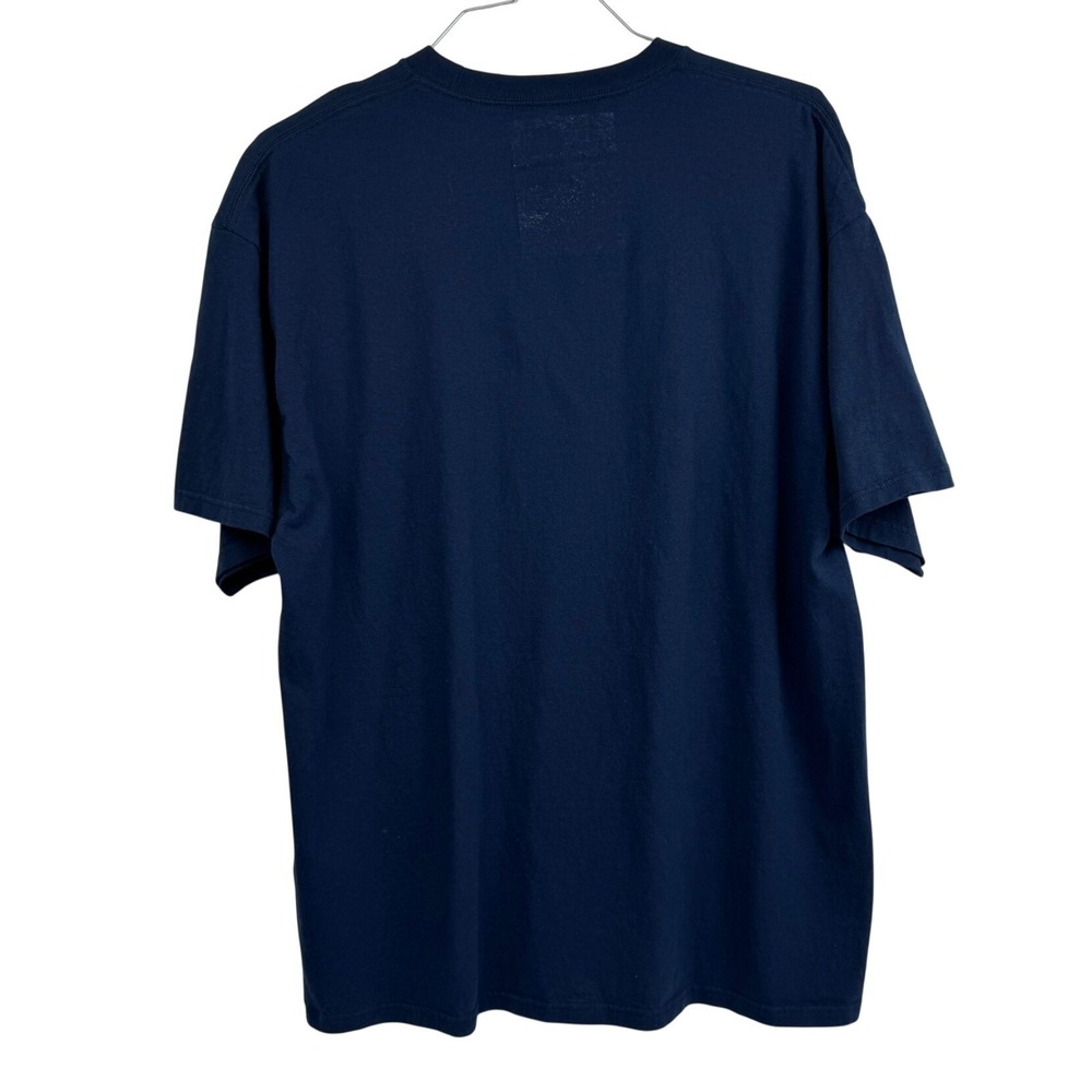 Men's Navy Blue Blank Basic Cotton Crew Neck T-Shirt Size XL/2XL 48" Chest - Picture 3 of 3